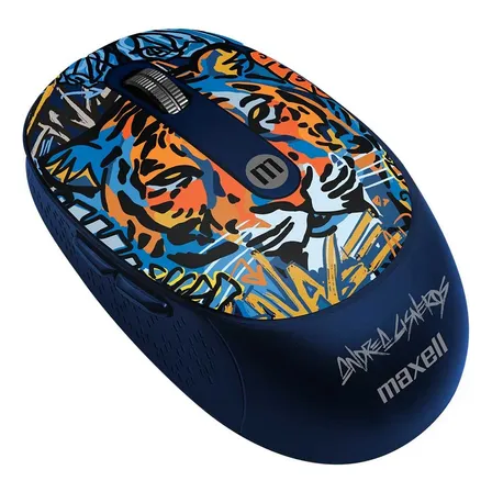 Mouse Inalámbrico Maxell Diseño Wild 4000dpi Usb/usb-c Tigre