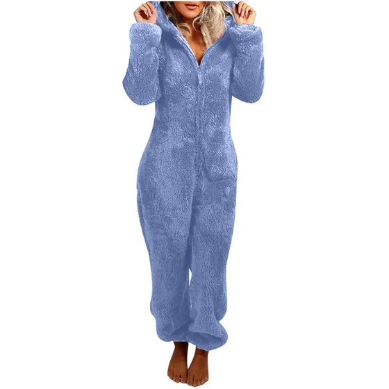 A Pijama Enterizo Mujer Otoño-invierno Forrada Vellón