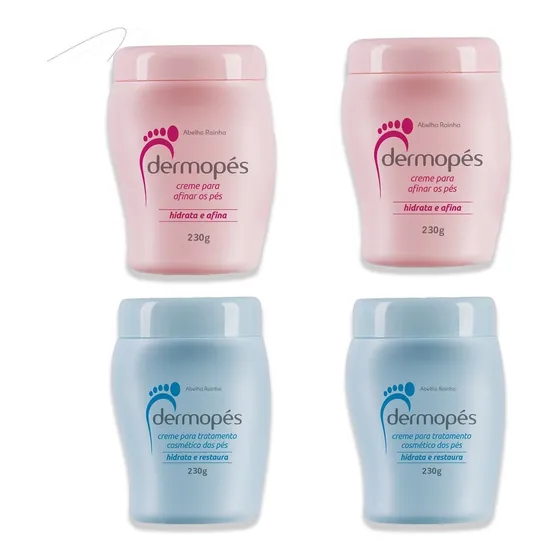 Kit 4 Dermopés Hidrata Afina Protege Restaura Abelha Rainha