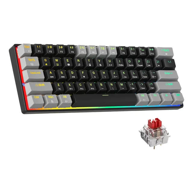 Teclado Mecánico Para Juegos Cq087 Hot Swap Rgb Ergonómico
