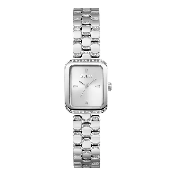 Reloj Guess Isla Dama Plata Gw0865l1 Correa Plateado Bisel Plateado Fondo Plateado