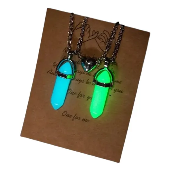 Collar Pendulos Luminosos Magneticos Para Compartir X2
