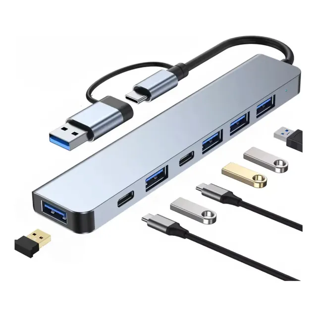 Hub Usb C 7 En 1 Aluminio Para Macbook Pro Air M1 M2 M3 M4