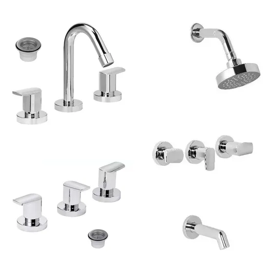 Set Completo Juego Viva Nova Lavatorio Bidet Ducha Embutir B