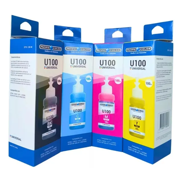 Pack Tinta Universal Dye Compatible Con Todas Las Marcas