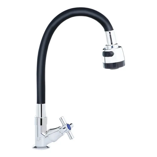 Llave Mesón Lavaplatos Flexible Encauchetado Metálico