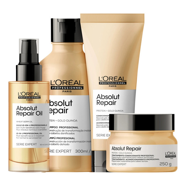 Kit L'oréal Pro Absolut Repair Gold Quinoa - 4 Produtos Kit L'oréal Pro Absolut Repair Gold Quinoa - 4 Produtos
