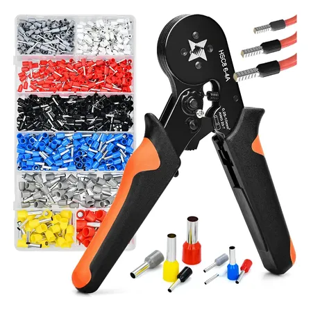 Kit Alicate Crimpar Box C/ 1200 Terminais Ilhós 0,25 A 10mm