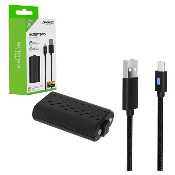 Bateria Recarregável + Cabo Usb C Preto Xbox Series S X