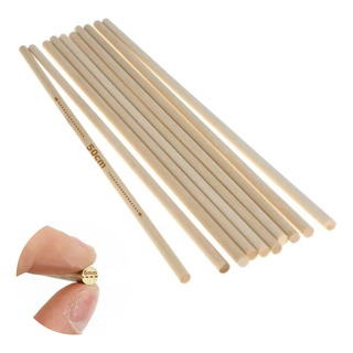10 Poleiro Cabo Bastão Vareta Madeira Pinus Liso 6mmx50cm 10 Poleiro Cabo Bastão Vareta Madeira Pinus Liso 6mmx50cm