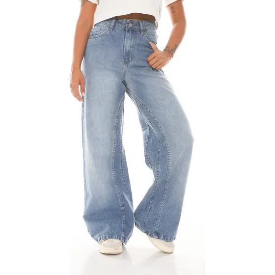 Pantalón Jean Wide Leg Pierna Ancha Karol Octane Jeans Mujer