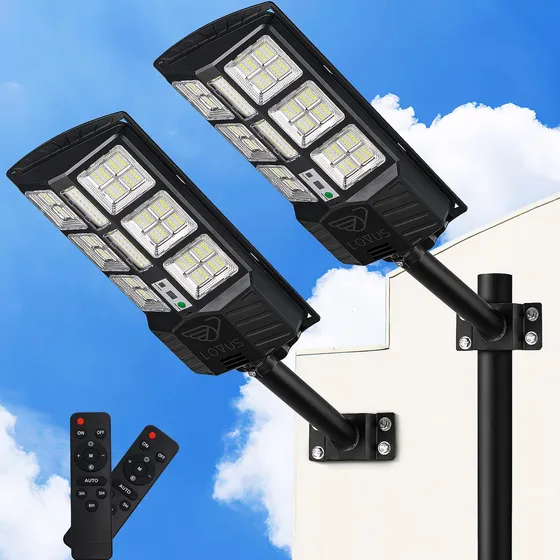 2 Luz Led Solar 800 W Calle Al Aire Libre Atardecer Amanecer