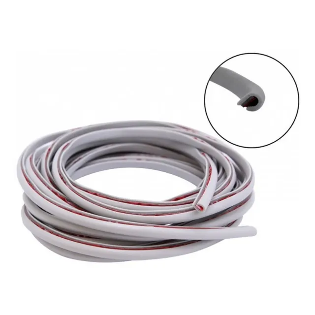 Guarda Protectora Puertas Auto Goma Flexible Gris X 5 Metro