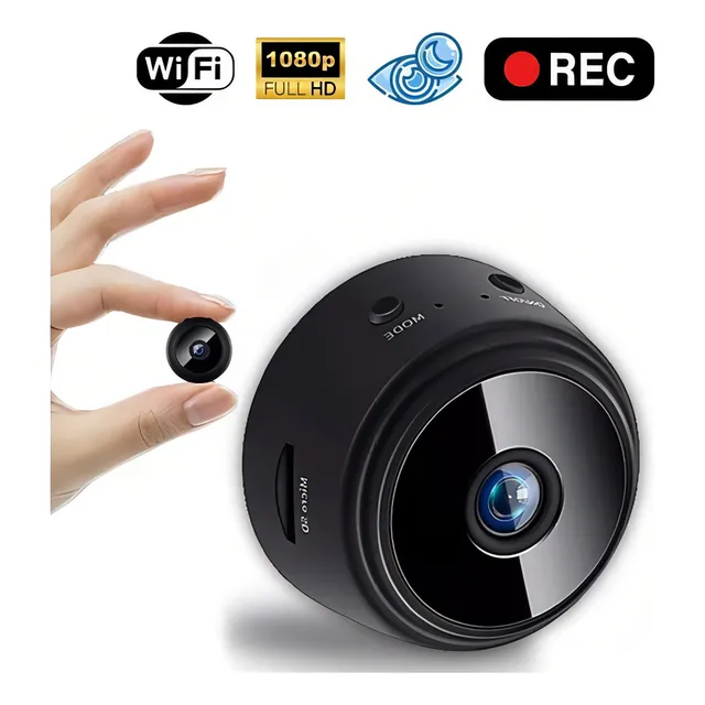 Mini cámara espía de seguridad WiFi discreta A9 graba audio en color negro
