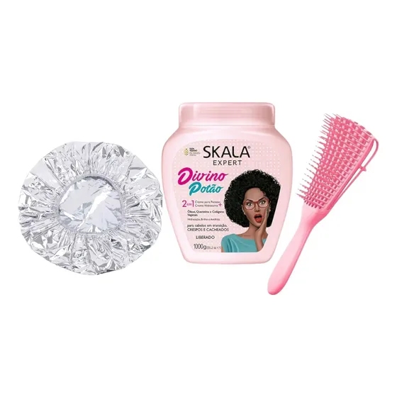 Pack Skala Crema De Tratamiento Para Crespos+ Cepillo+gorro