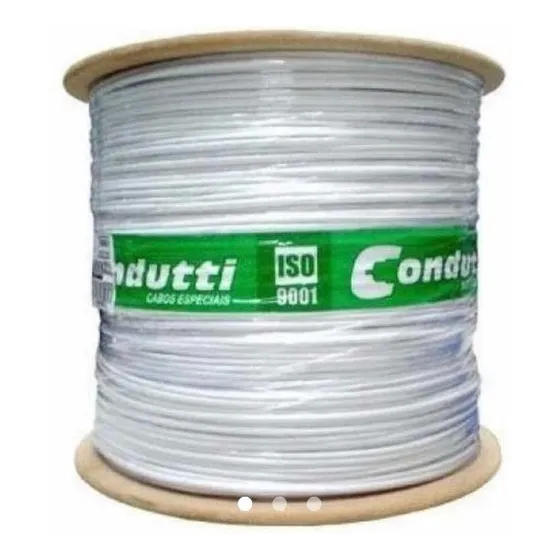 Cabo Coaxial 5mm+bip. 2x20 Hd Dupla Blindagem 02 Bobx300m.