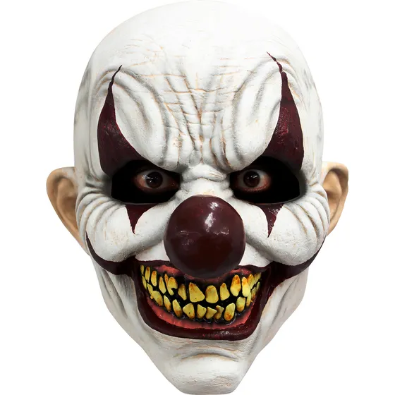 Máscara Payaso Asesino Terror Loco Látex Halloween Ghoulish Color Blanco