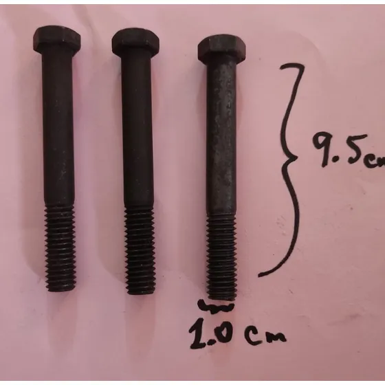 Tornillos Hexagonal Rosca Gruesa 95 Mm Por 10mm De Diámetro