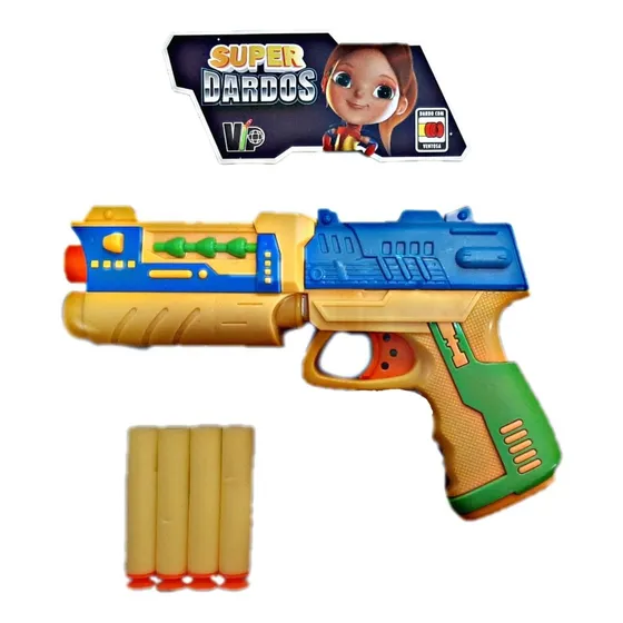 5 Pistola Lançador Nerf Arma Pistola Atira Dardos Barato