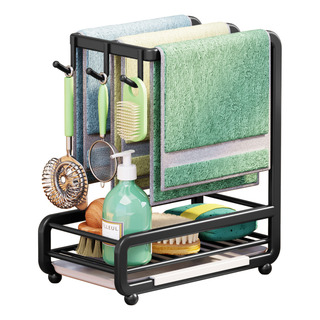Organizador De Fregadero De Cocina De Acero Al Carbono Monta Organizador De Fregadero De Cocina De Acero Al Carbono Monta