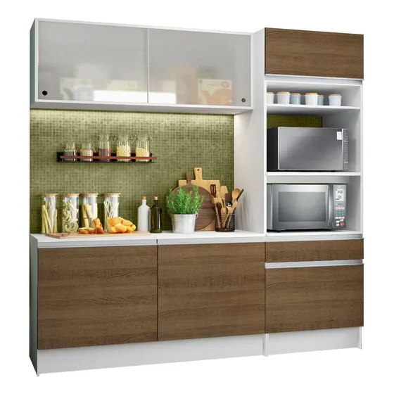 Madesa Gabinete Compacto C/ Arm. Topazio Pop Rust./blanco