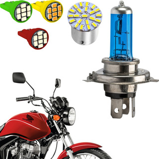 Lâmpada H4 Farol E Leds Painel Cg Fan Titan Placa E Freio Lâmpada H4 Farol E Leds Painel Cg Fan Titan Placa E Freio