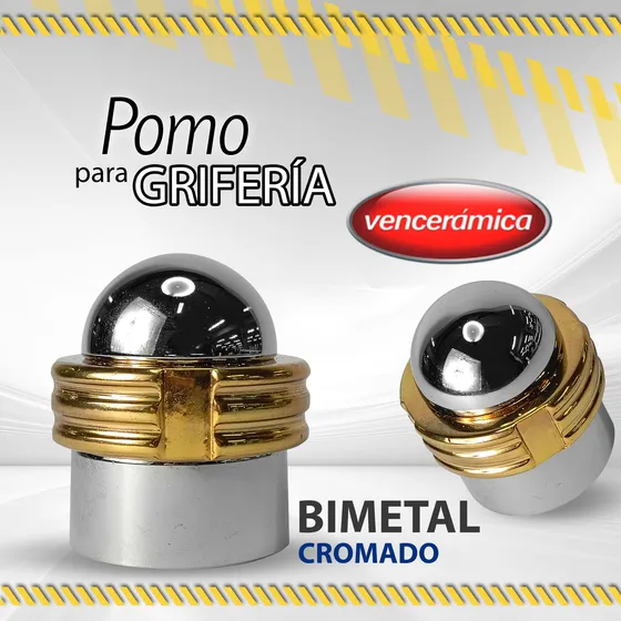Pomo Venceramica Bimetal Para Griferia / 10545