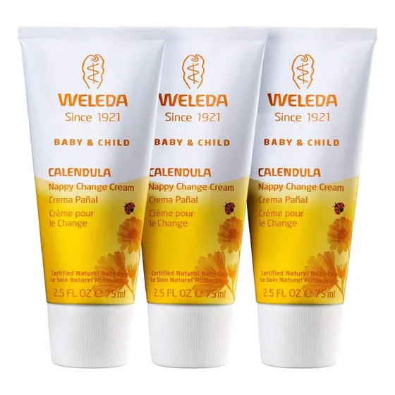 Weleda 3x75ml Bebê Calêndula Assadura Troca De Fraldas