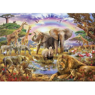 Rompecabezas 1000 Piezas: Animales De La Sabana Africana Rompecabezas 1000 Piezas: Animales De La Sabana Africana
