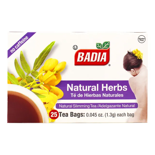 Té De Hierbas Naturales Badia 25 Bolsitas Adelgazante