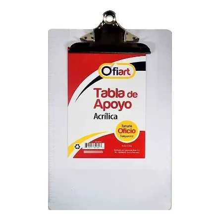 Tabla De Apoyo Acrílica Oficio 