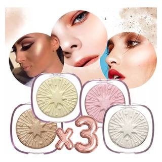 3pzs Iluminador Glitter Rostro Contorno Highlight Make Up 3pzs Iluminador Glitter Rostro Contorno Highlight Make Up