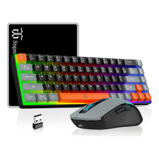 Pacote Snpurdiri: Teclado E Mouse Sem Fio Rgb 60% Pacote Snpurdiri: Teclado E Mouse Sem Fio Rgb 60%