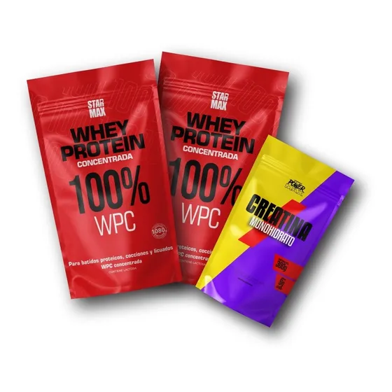 Whey Protein Star Max X2u + Creatina Monohidrato 300 Gr