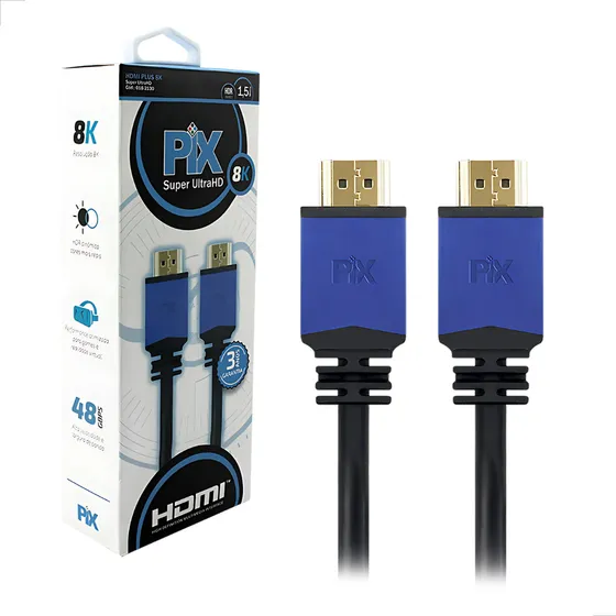 Cabo Hdmi Gold Premium 2.1 8k Hdr 1,5 Metros R.018-2130 Pix