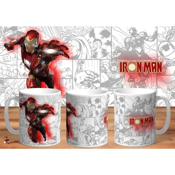 Taza De Ceramica Marvel Comic Ironman