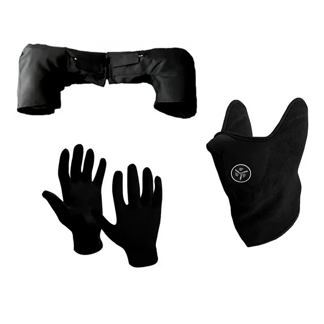 Kit Termico Cubre Manos + Guantes + Mascara Respirador