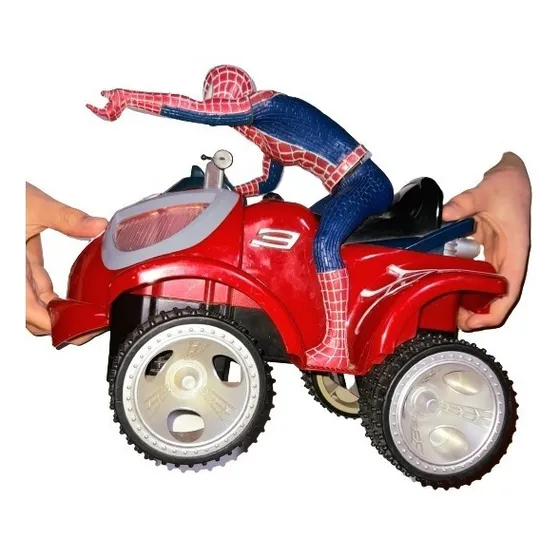 Cuatriciclo Hombre Araña Vintage Mattel 30 Cm Año 2007 