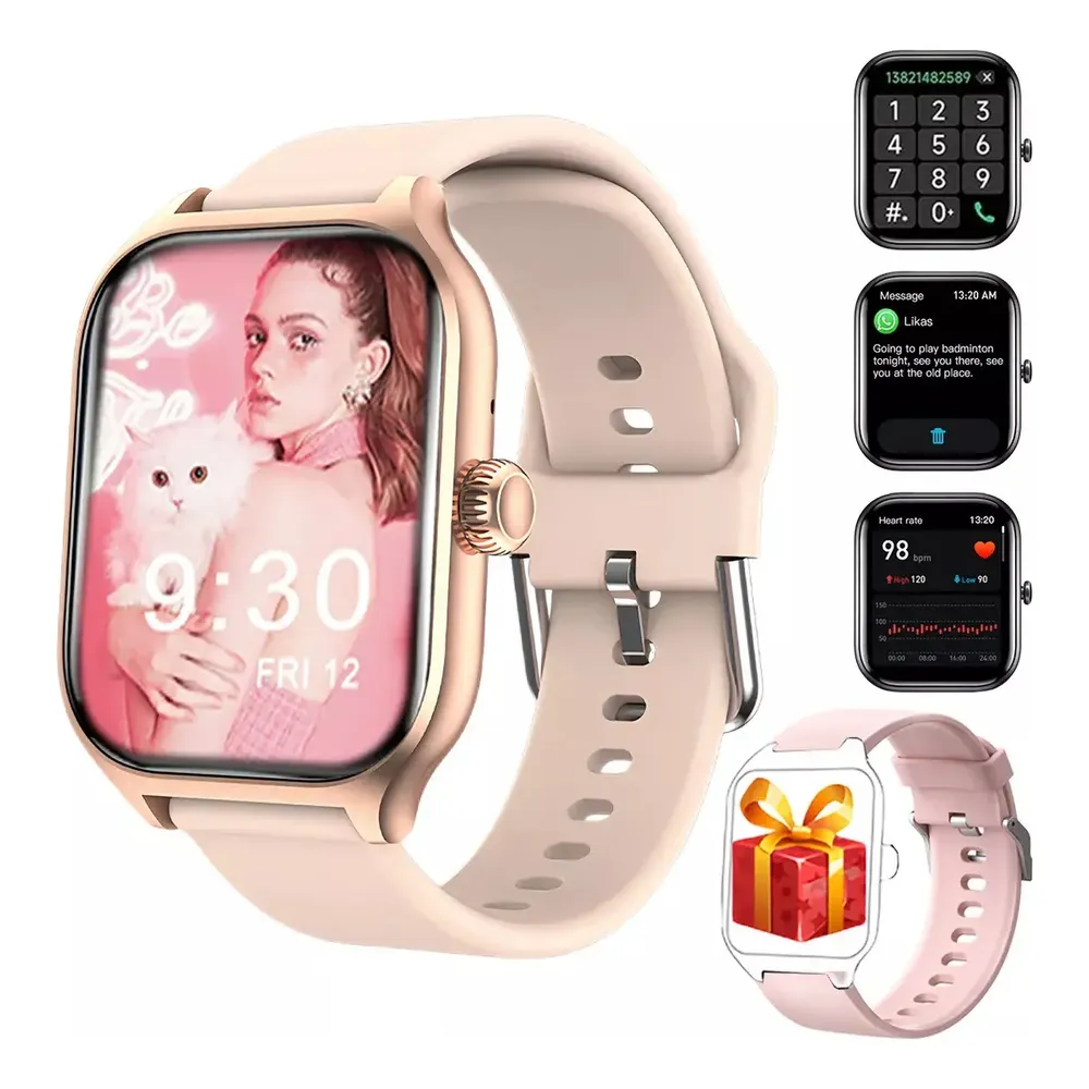 Relógio Inteligente Smartwatch Bluetooth Aiyin Gts4 Ultra Max Masculino E Feminino Cor Dourado...