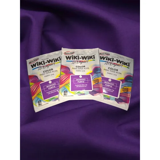 Wiki Wiki Original Morado Teñir Colores Teñido Ropa Nueva