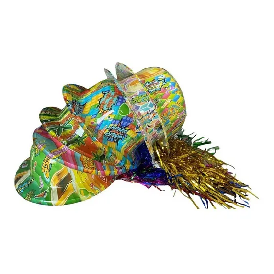 Gorros Chaplin Con Pelo Surtido X 4 Cotillón Activarte