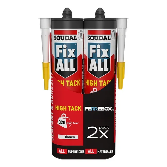 X 2 Super Adhesivo Sellado Fix All High Tack 290 Ml | Soudal