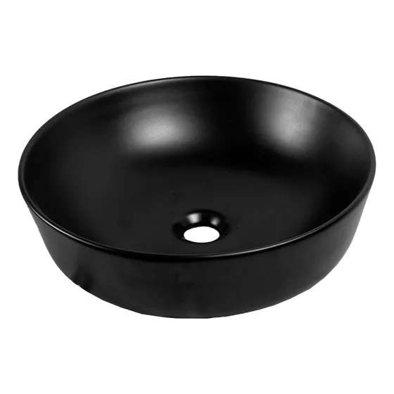 Lavabo Ovalin Elegante Cerámico Negro De Lujo