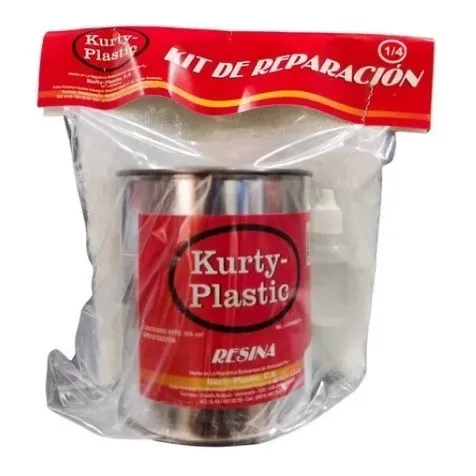Kit De Reparacion 1/4 Resina Y Fibra De Vidrio Kurty Plastic