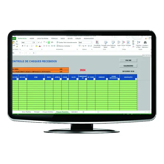 Planilha Para Controle De Cheques Emitidos E A Receber