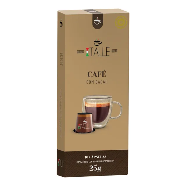 Kit 10 Capsulas Café Cacau Chocolate Nespresso/cafe Italle