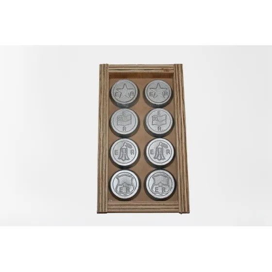 Caja De 8 Tejos Para La Rayuela 