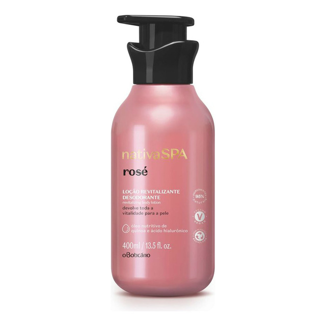 Loção Revitalizante Corporal Nativa Spa Rosé, 400ml Fragrância Rosé Loção Revitalizante Corporal Nativa Spa Rosé, 400ml Fragrância Rosé