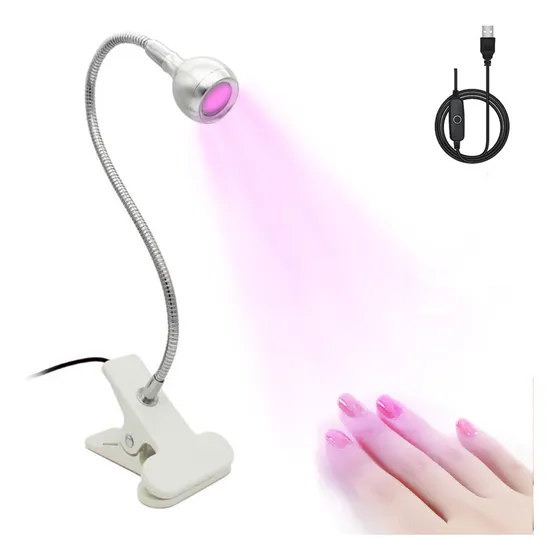 Lampara para Uñas Profesional Platedao con Pinza Lampara UV Led Lampara para Unas Organic Pedicure Lampara UV Uñas