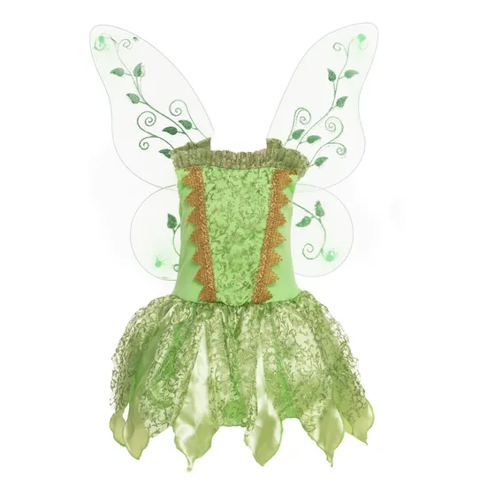 Fantasia Vestido Tinker Bell Fada Verde Infantil 